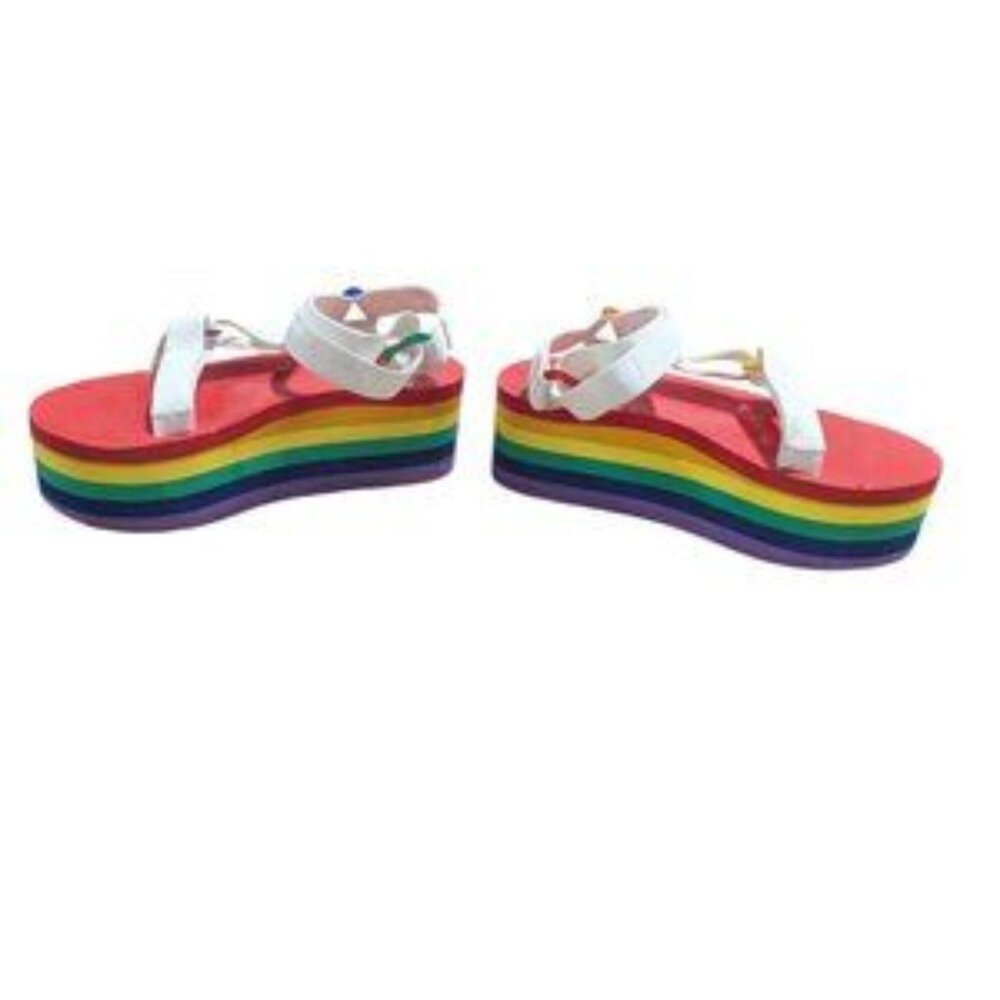 🌈Teva Flatform Universal Rainbow Pride Platform Sandals - Size 8 🌈